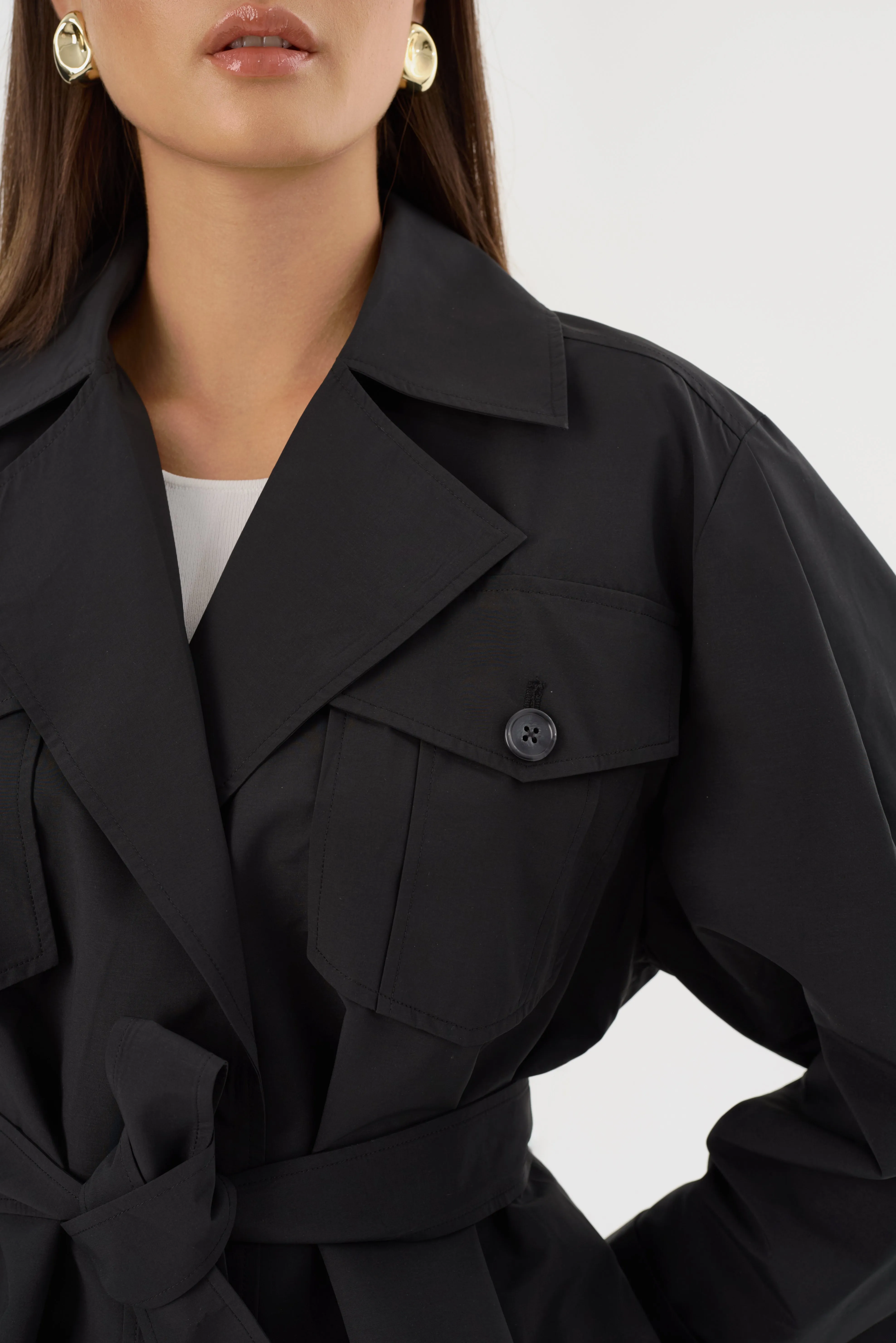 QUINN | Cropped Trench Coat