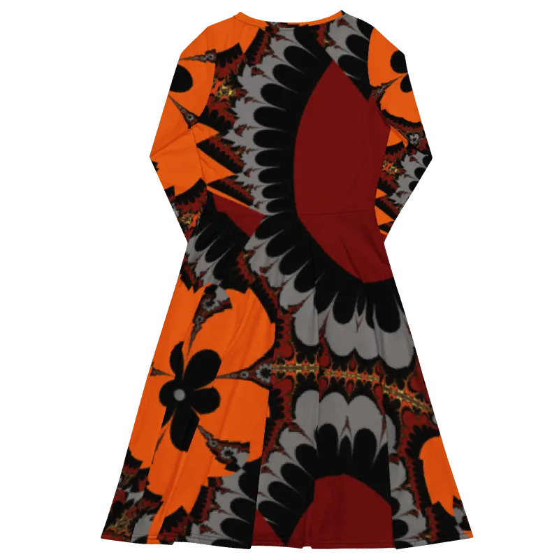 "Buccaneers Fans " Collection - Designer Long Sleeve Midi Dress
