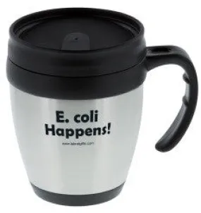 "E. coli Happens" - 14oz Travel Mug