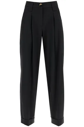 "flowy trousers with two ple F8075 BLACK