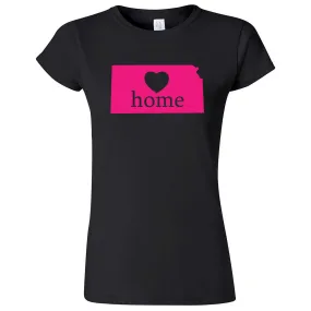"Kansas Home State Pride, Pink" women's t-shirt