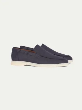 "Navy" - Linen Yacht Loafers