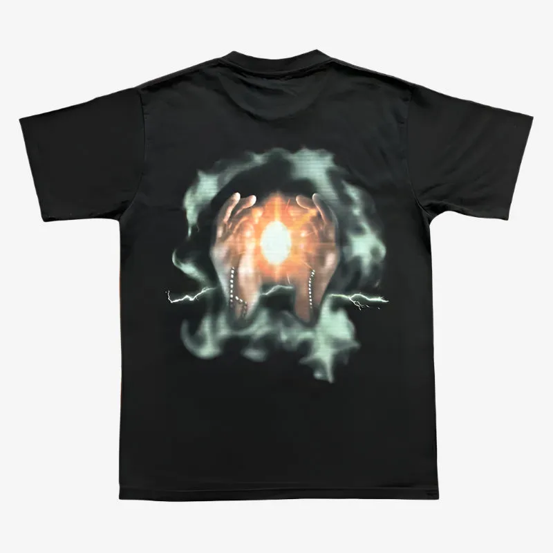 "UTOPIA" BLACK GRAPHIC TEES