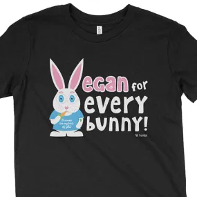 "Vegan for Everybunny!" Kids Youth Bunny Rabbit T-Shirt
