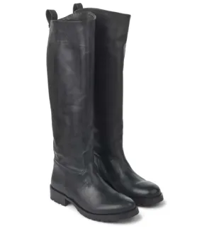 Rabens Saloner Leather Riding Boots Marit Black