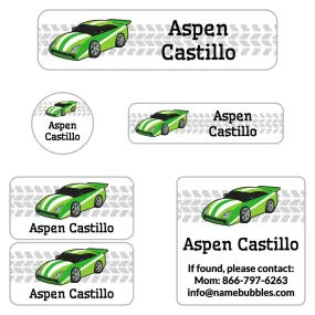 Race Car Camp Labels Pack