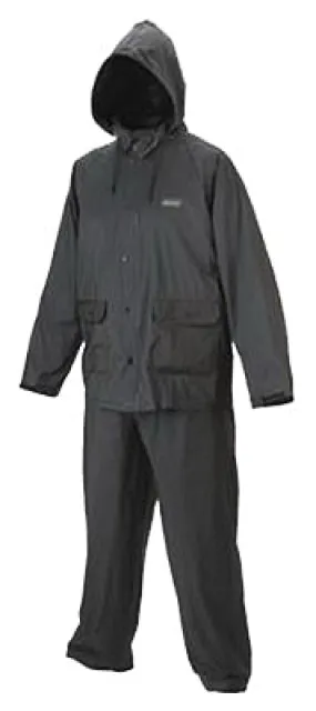 Rain Suit, Black, Adult, X Large