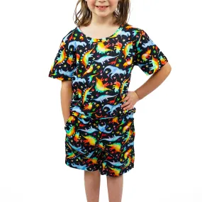 Rainbowsaurus Kids Pajamas Set