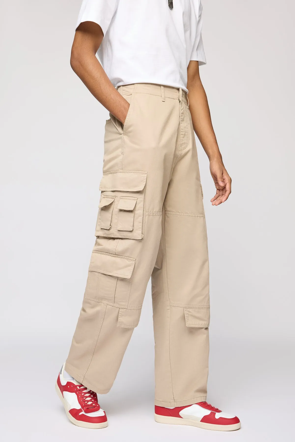 Ranger Beige Men's Utility Cargos