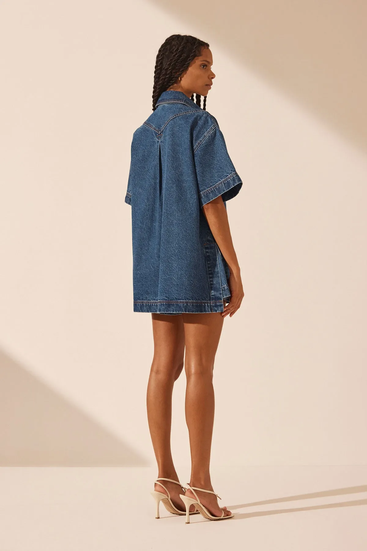 RAQUEL HIGH WAISTED FLARED SHORT