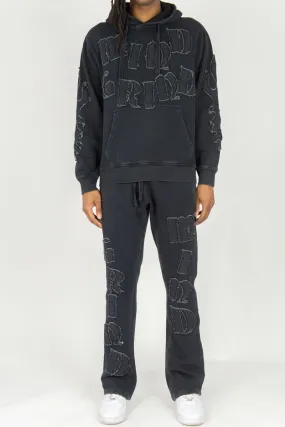REBEL MINDS MIND GRIND JOGGER PANTS BLACK