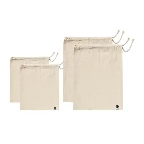 Recycled Cotton Fabric Produce Bags (4pc)