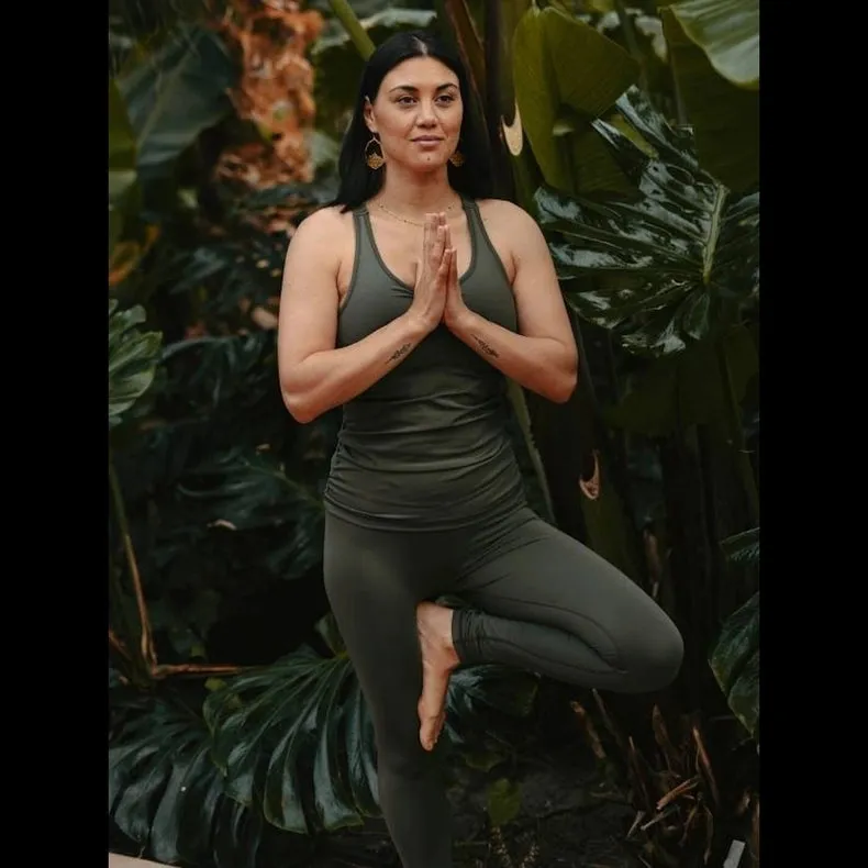 Recycled Yoga Leggings “Thyme”