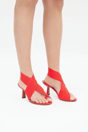 Red Alya 90mm Slingback Heel