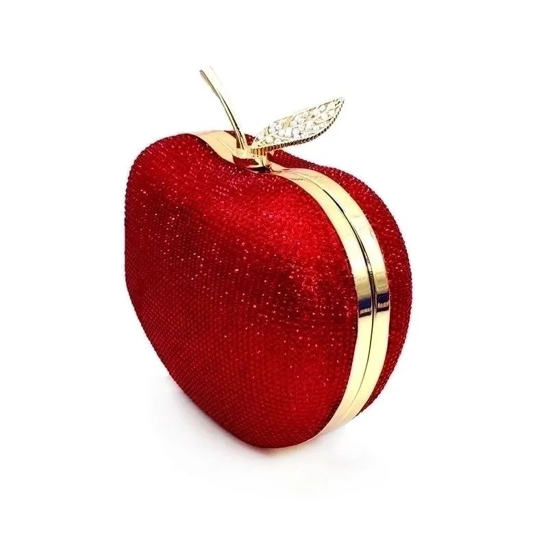 Red Blue Black Polyester Solid Color Rhinestone Evening Bags