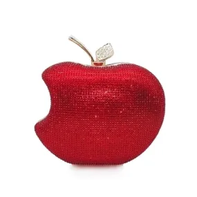 Red Blue Black Polyester Solid Color Rhinestone Evening Bags