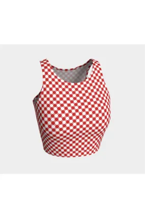 Red Checker Athletic Top