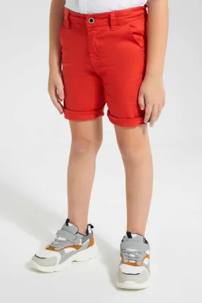 Red Chino Short