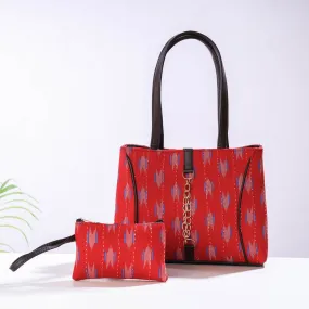Red - Handmade Cotton Shoulder Bag (Set of 2)