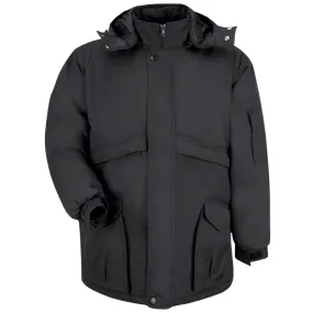 Red Kap JP70 Heavyweight Parka with Water Repellent Fabric, Detachable Hood, Adjustable Waist, Ample Storage Pockets, Storm Flap, Gussets | Sizes S-5XL
