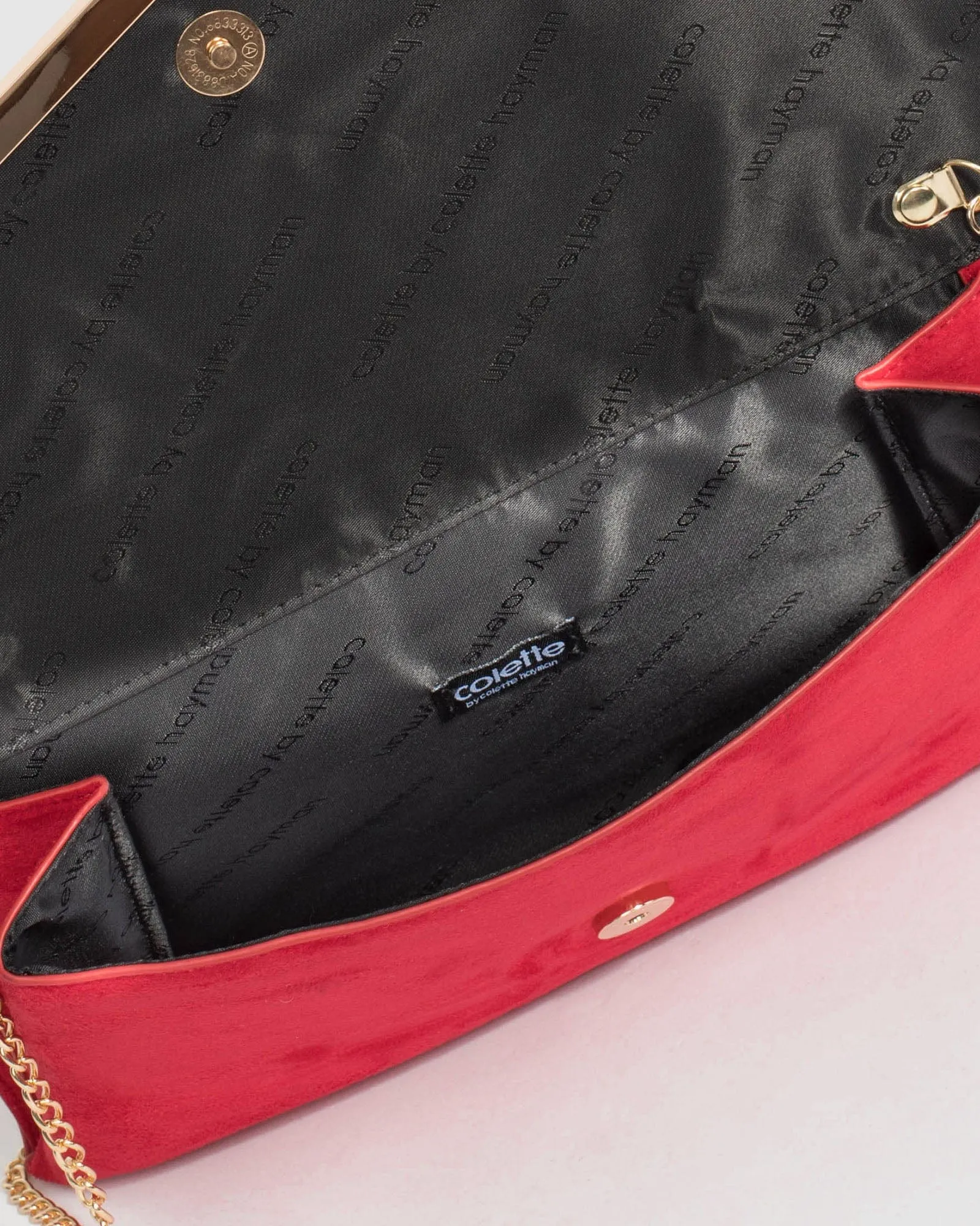 Red Micaela Envelope Clutch Bag