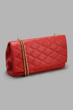 Red Quilted Crossbody Bag