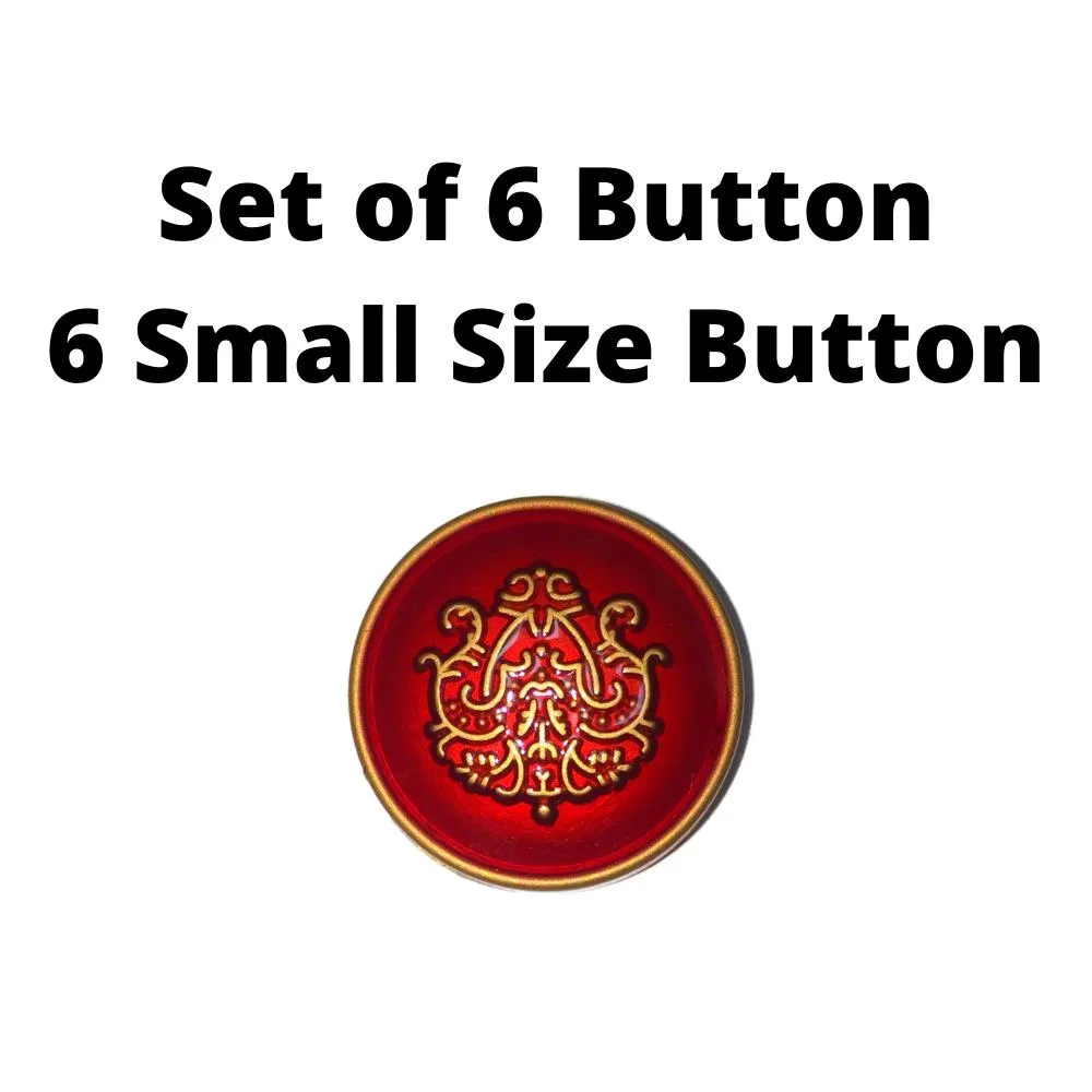 Red Traditional Metal Buttons