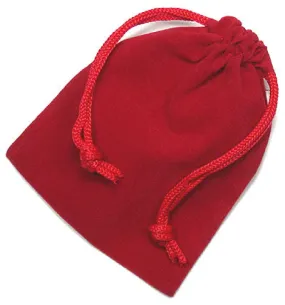 Red Velvet Drawstring Pouch