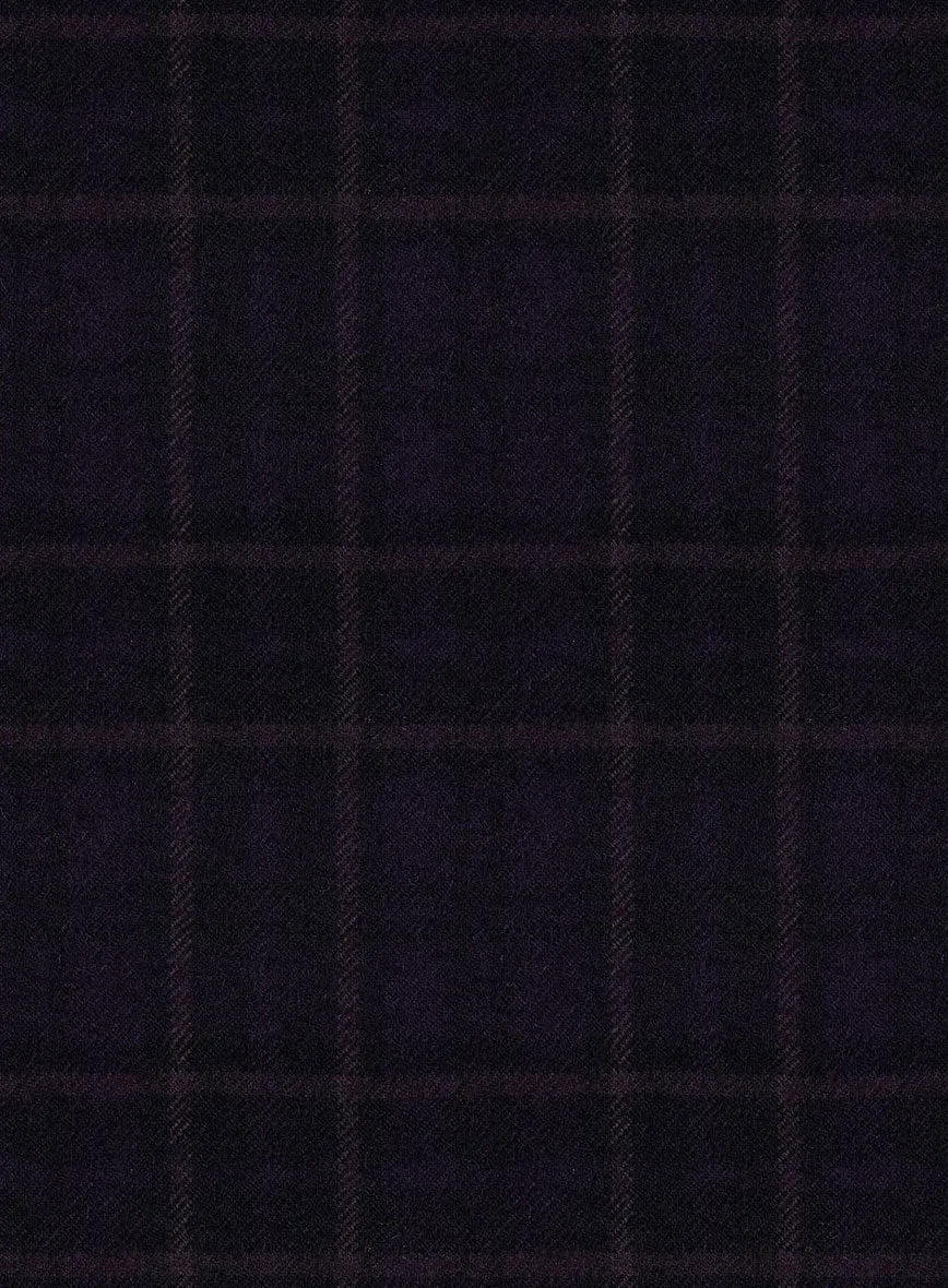 Reda Eralto Purple Checks Wool Pants