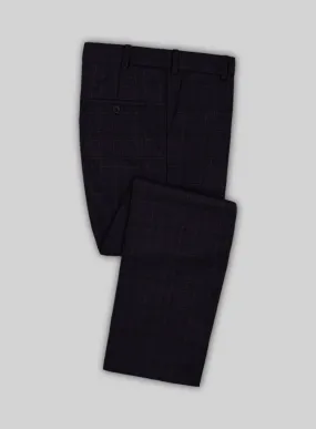 Reda Eralto Purple Checks Wool Pants