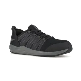 Reebok Astroride Athletic Work Shoe Men's Steel Toe Rb2211 In Black And Dark Grey