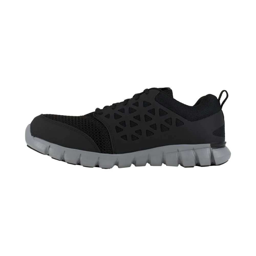 Reebok Sublite Cushion Athletic Work Shoe Women's Alloy Toe Rb041 In Black