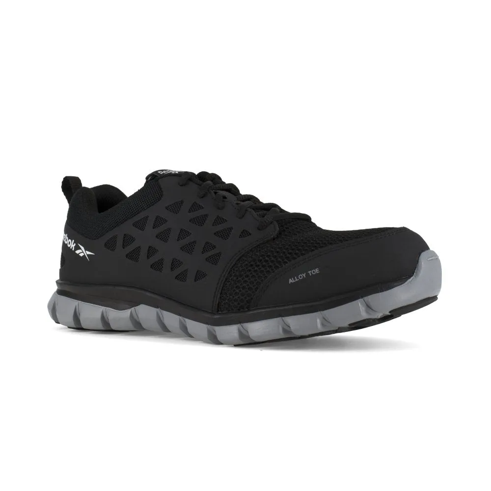 Reebok Sublite Cushion Athletic Work Shoe Women's Alloy Toe Rb041 In Black