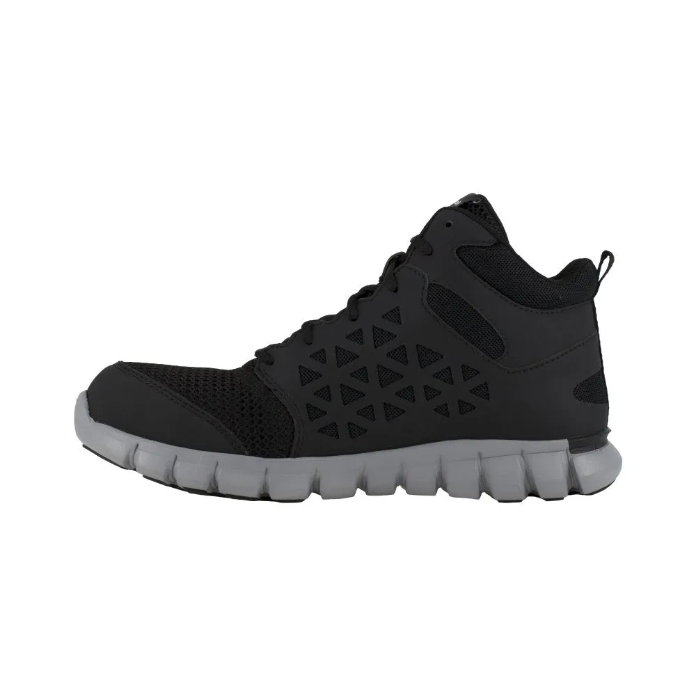 Reebok Sublite Cushion Work Athletic Mid Cut Men's Alloy Toe Rb4141 In Black