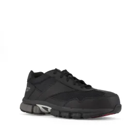 Reebok Women's Performance Work Cross Trainer Composite Toe Shoe Rb459 In Black With Silver Trim