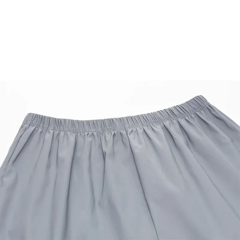 Reflective Solid Casual Short Shirt