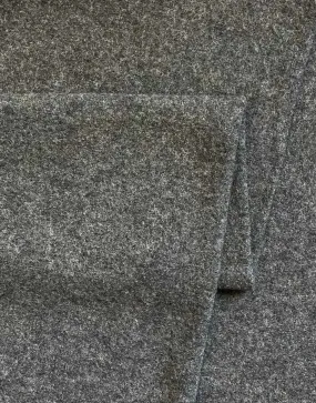 Remnant 90cm -Silver Grey 100% Boiled Wool Fabric