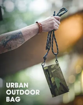 Retro camouflage vertical shoulder hand pocket Men's Bag