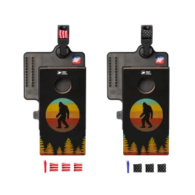 Retro Sasquatch Double Chuck Mini Cornhole Tabletop Game