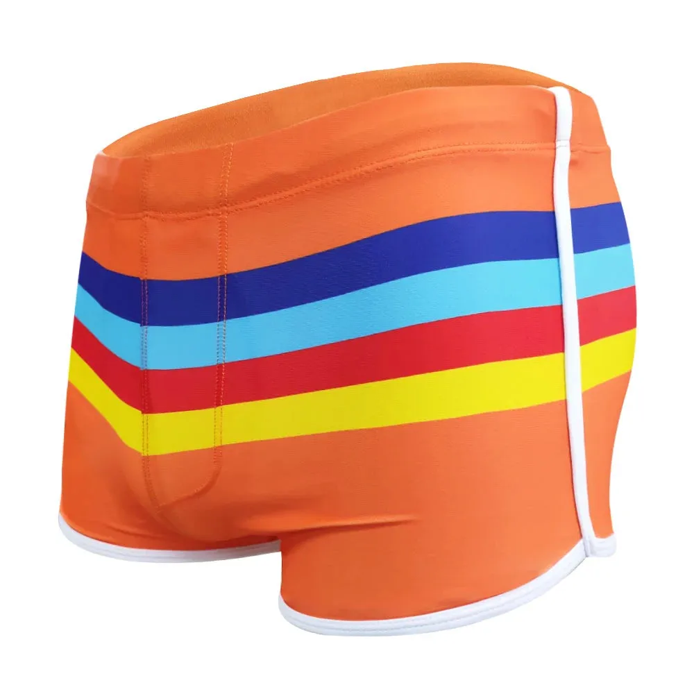 Retro Stripes Swim Trunk