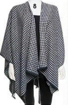 Reversible Printed Cashmere Ruana Wrap