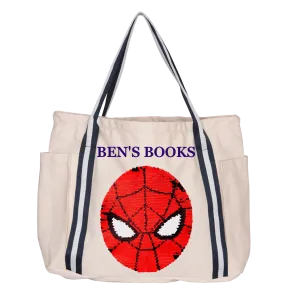 Reversible Sequin Spiderman Luxe Tote Bag