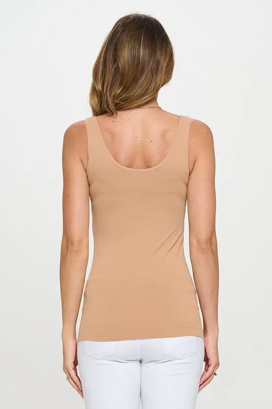 Reversible V or U Neckline Seamless Tank