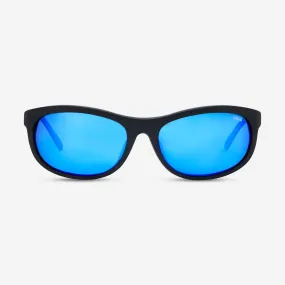 Revo Vintage Men's  Wrap Matte Black & H2O Heritage Blue Wrap 61 mm Sunglasses RE118001H20