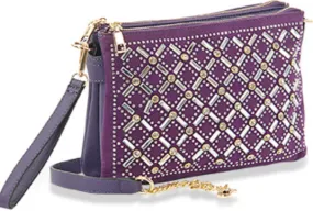 Rhinestone Design Crossbody/Wristlet