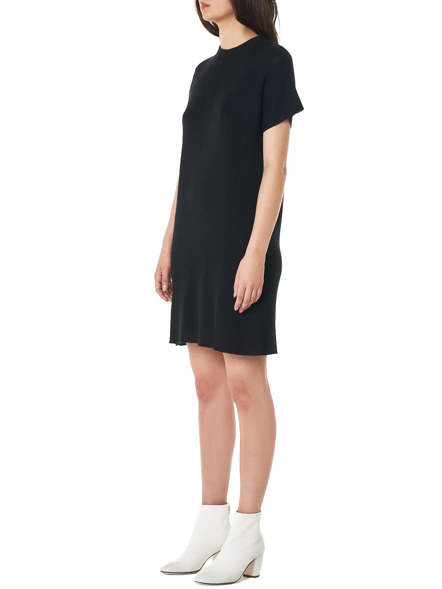 Rib Knit Dress (508-BLACK)