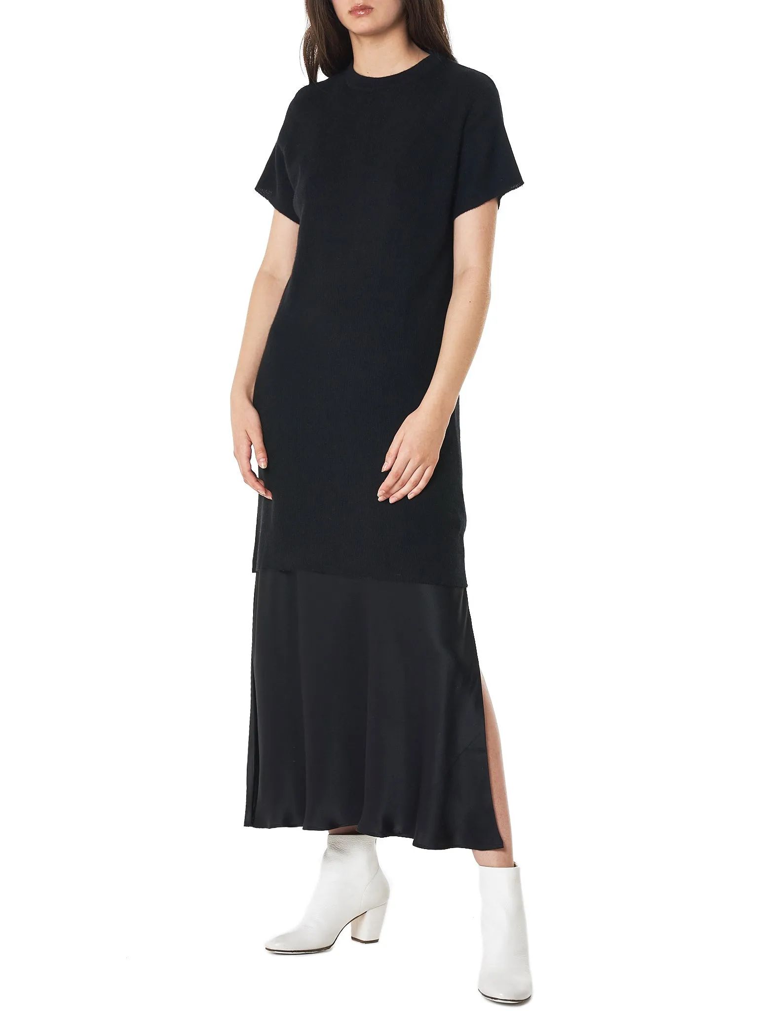 Rib Knit Dress (508-BLACK)