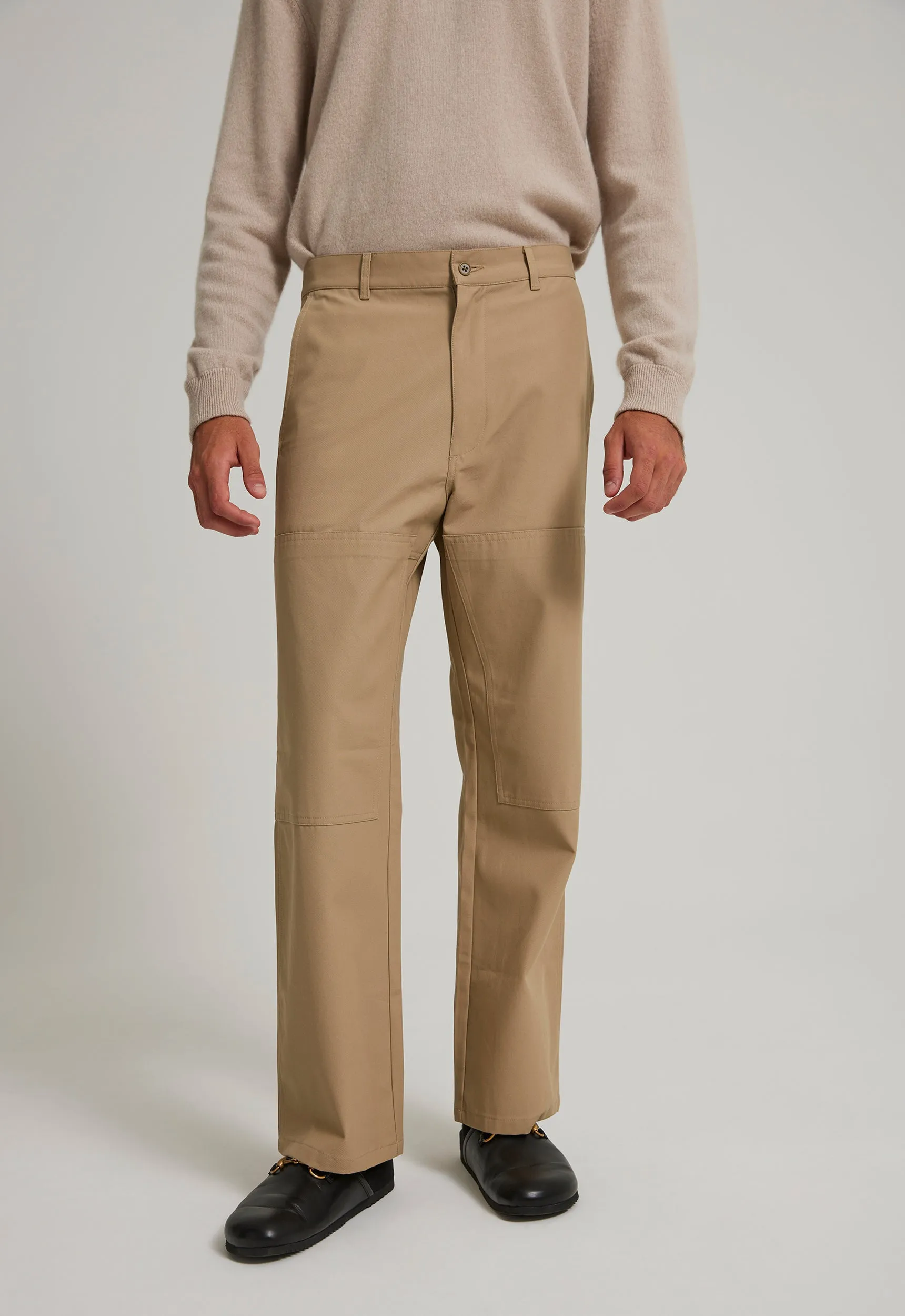 Richard Cotton Pant - Nutmeg Tint