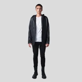 Richie Black Leather Jacket With Hood