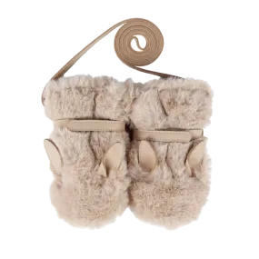 Richy Mittens | Fluffy Bunny | Warm Beige Soft Faux Fur